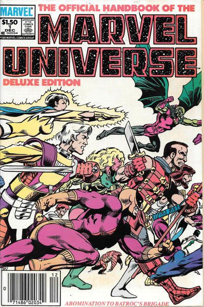 The Official Handbook of the Marvel Universe #1 - Abomination To Batroc's Brigade released by Marvel on August 28, 1985.