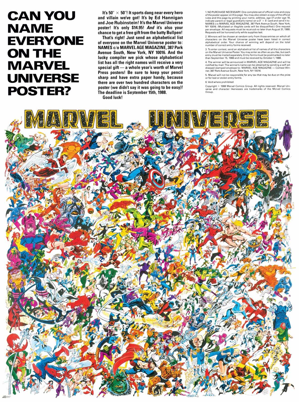 Marvel Universe Poster by Ed Hannigan & Josef Rubinstein