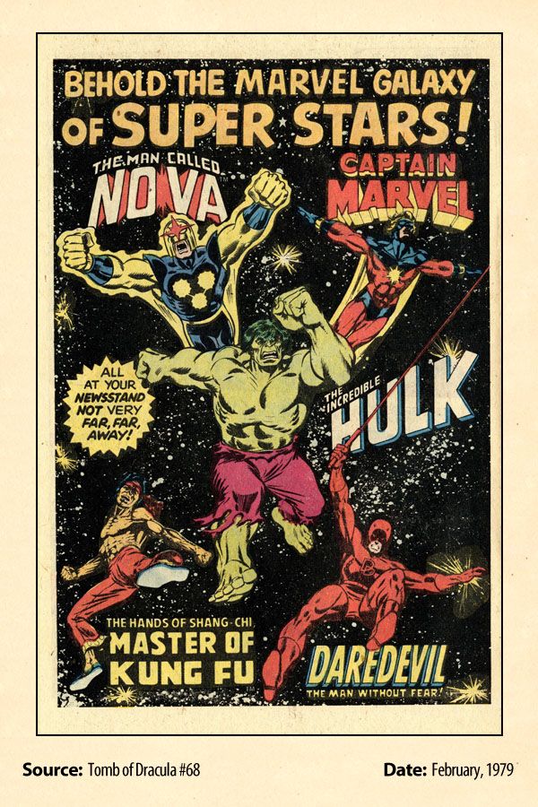 Behold The Marvel Galaxy Of Super Stars (1979) House Ad