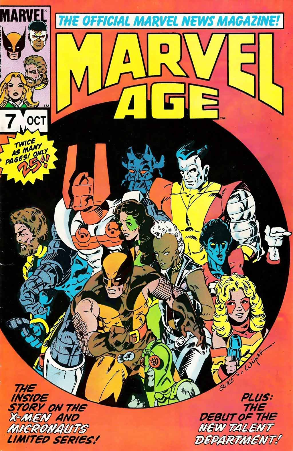 Marvel Age #7 released by Marvel on October 1, 1983