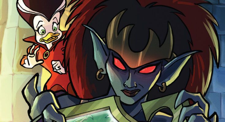 Gargoyles-Darkwing Duck #2 Crossover Cover by Tad Stones