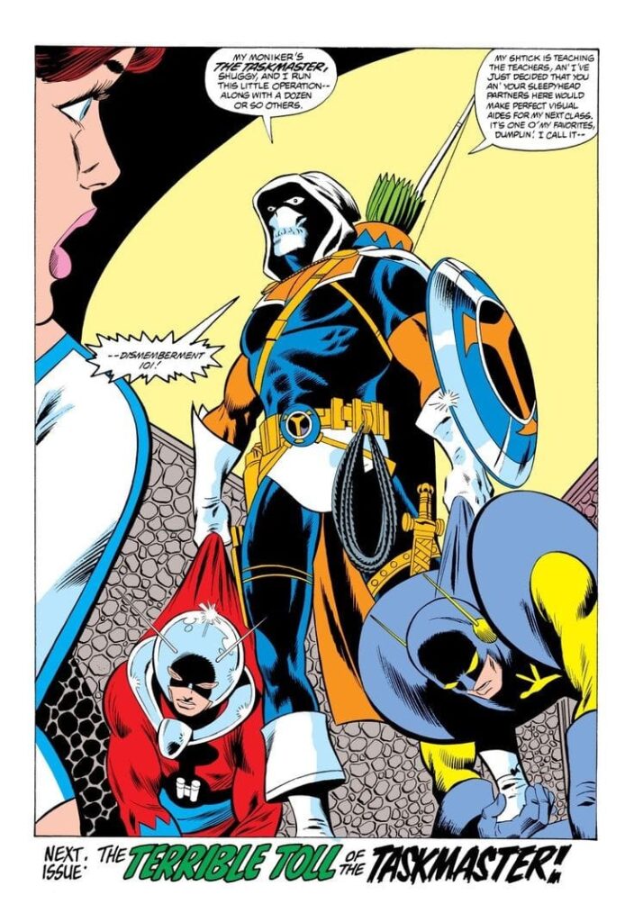 Taskmaster Avengers #195 Debut Cover George Perez"