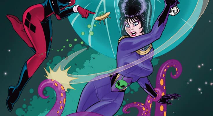 Harley Quinn X Elvira #2 Comic Cover Amanda Conner